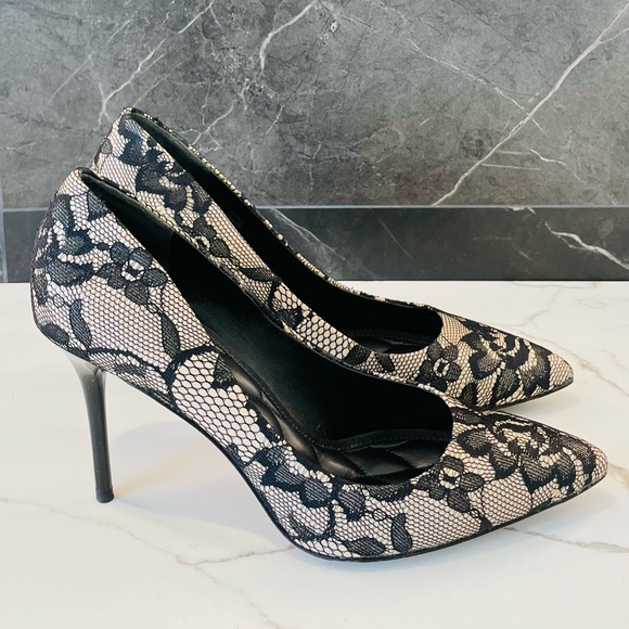 Brian Atwood Malika Lace Pumps - Picture 6 of 8